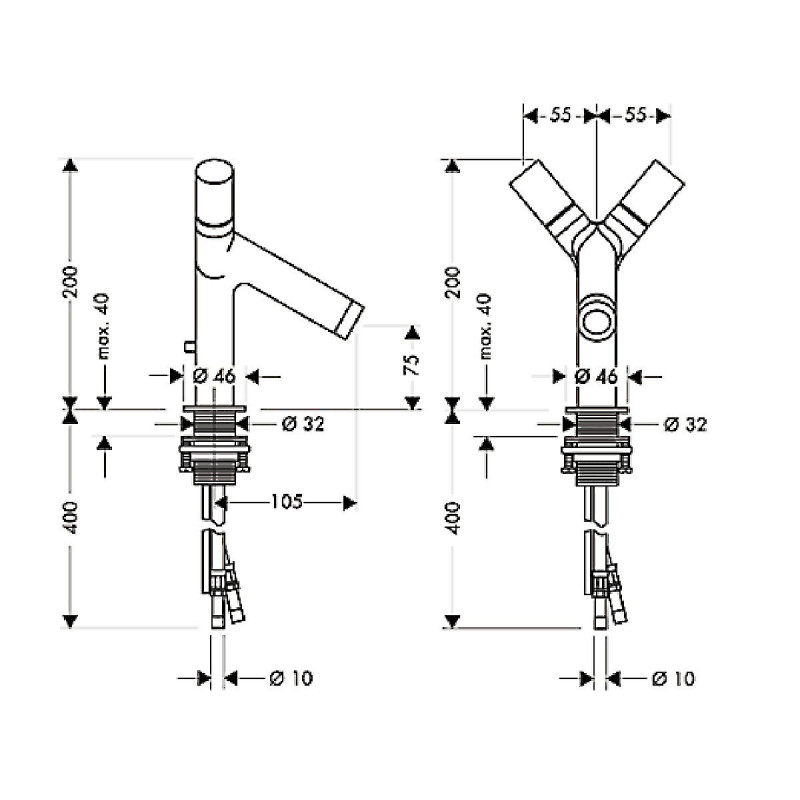 Axor Смеситель на биде Hansgrohe Ахор Starck (10230810)