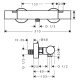 Hansgrohe ECOSTAT FINEтермостат для душа внешнегомонтажа, хром, (13324000)