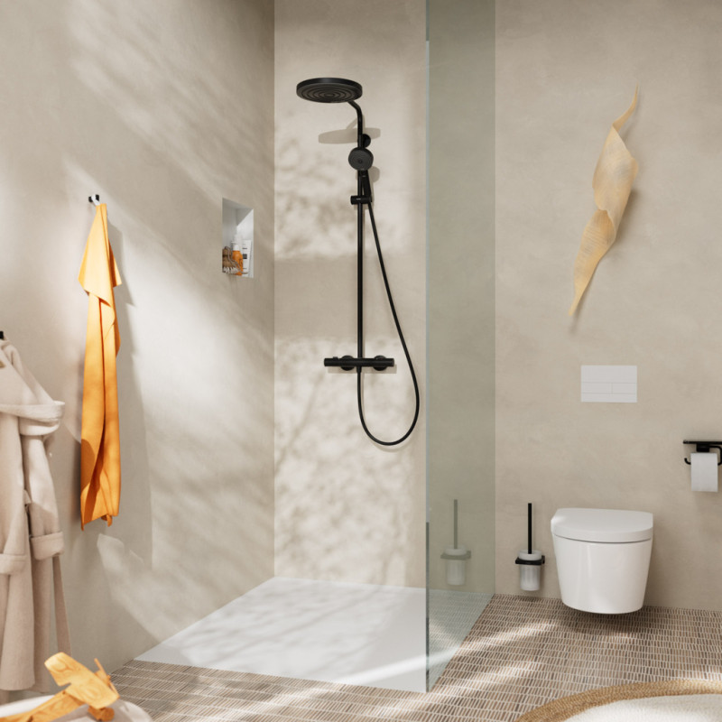 Hansgrohe PULSIFY S PURO Showerpipe душова система 260 з термостатом, колір чорний матовий, (24237670)