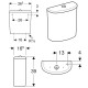 Geberit SELNOVA бачок змивний зовнішнього монтажу, подвійний змив, підведення води знизу, (500.268.01.1)
