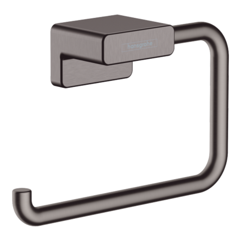Hansgrohe ADDSTORIS держатель для туалетной бумаги без крышки, цвет шлифованный черный хром, (41771340)
