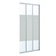 EGER Двері 100*195см 3-х елементні розсувні, профіль білий, скло FRIZEK, (599-075-100)