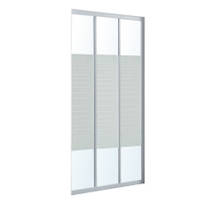 EGER Двері 90*195см 3-х елементні розсувні, профіль білий, скло FRIZEK, (599-075-90)