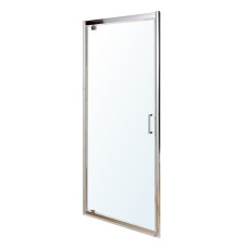 EGER Двері в нішу 80*195см розпашні, профіль хром, скло прозоре, (599-028-80)