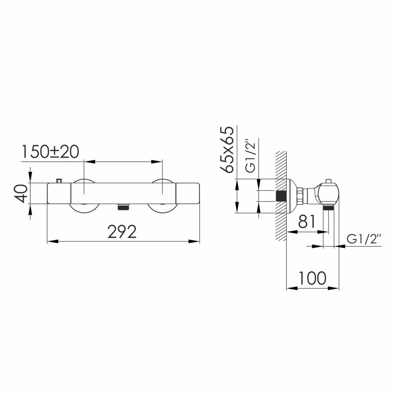 IMPRESE BILOVEC смеситель для душа термостат, хром, (f03300901AA)