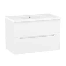 IMPRESE ELIO комплект мебели 80см, тумба подвесная, 2 ящика + умывальник мебельный арт i3217(2), белый глянец, (u08507703FJ)