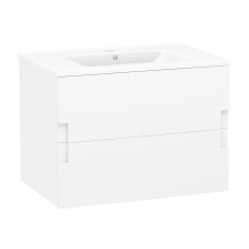 IMPRESE KARLOV комплект мебели 80см, белый тумба подвесная 2 ящика + умывальник мебельный арт i11042D, (u08507603FJ)
