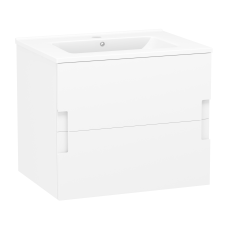 IMPRESE KARLOV комплект мебели 60см, белый тумба подвесная 2 ящика + умывальник мебельный арт i11042A, (u08507603FH)
