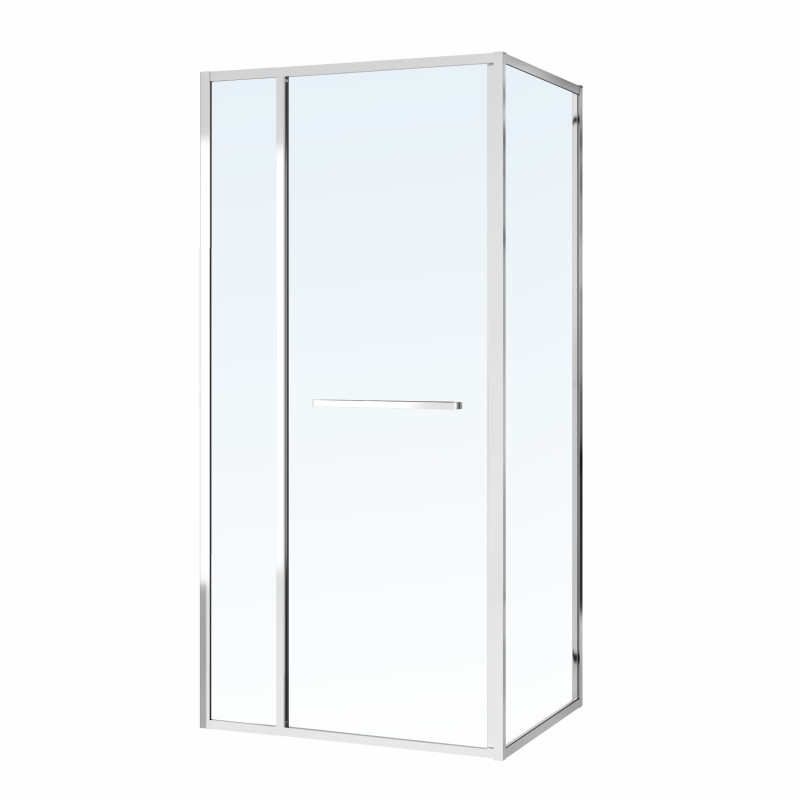 VOLLE CRUZE душова кабіна 90*90*200см, тип дверей COME IN, хромований профіль, прозоре скло, (1047.124701)