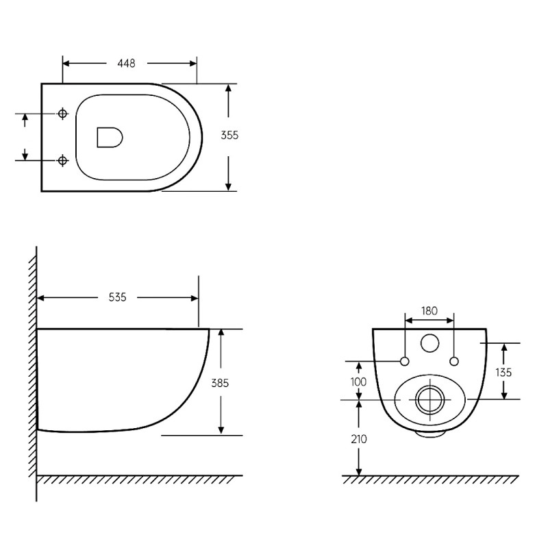 VOLLE CANTE 2.0 vortice унітаз підвісний, сидіння duroplast, (1312.001000)