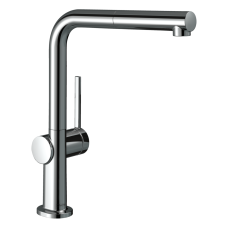 Hansgrohe TALIS M54 смеситель для кухни, однорычажный, 270, 1jet, Eco, с выдвижным изливом, цвет хром, (72845000)