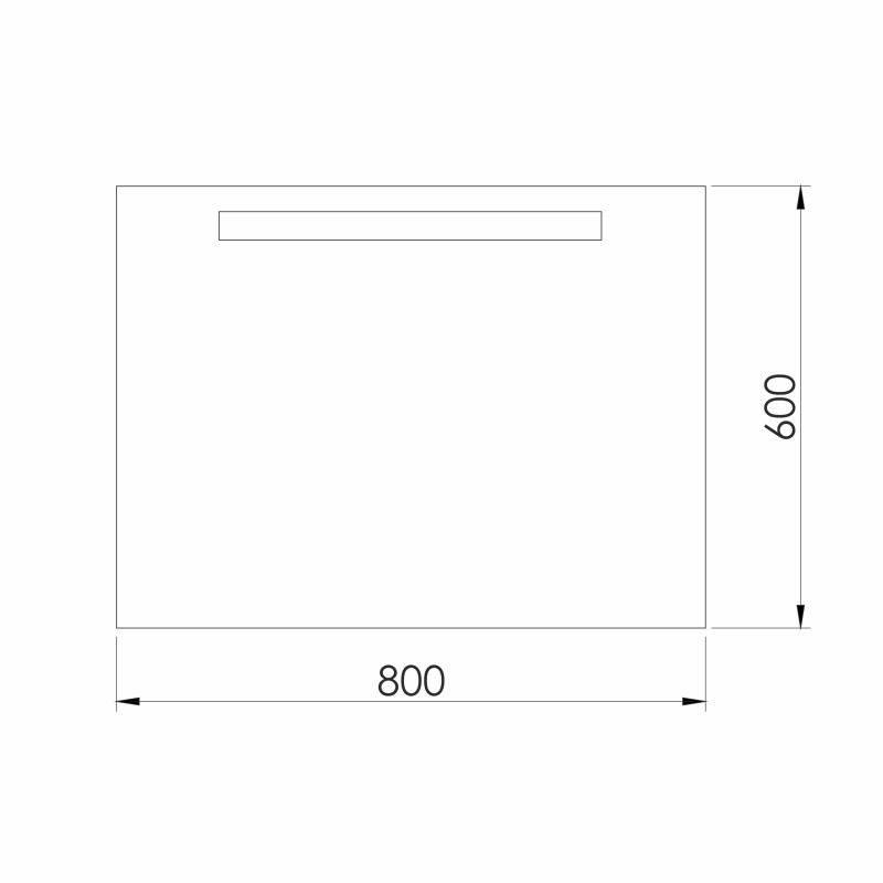 IMPRESE RUBIN зеркало подвесное прямоугольное с подсветкой вверху 60*80см, (m08609900MF)