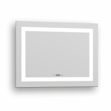 IMPRESE KARLOV Option зеркало подвесное прямоугольное в раме с подсветкой, подогревом и часами 60*80см, (m08607600MC)