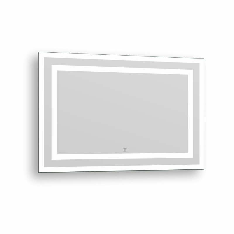 IMPRESE KARLOV Light зеркало подвесное прямоугольное в раме с фронтальной и настенной подсветкой 70*100см, (m08607600MB)