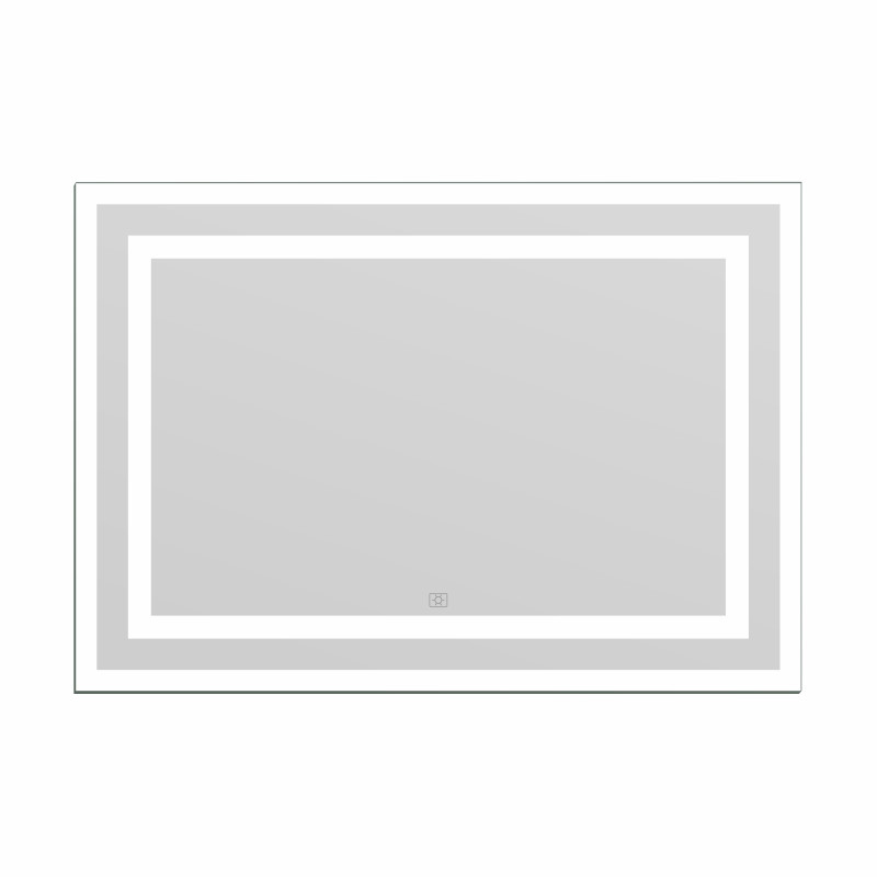 IMPRESE KARLOV Light зеркало подвесное прямоугольное в раме с фронтальной и настенной подсветкой 70*100см, (m08607600MB)