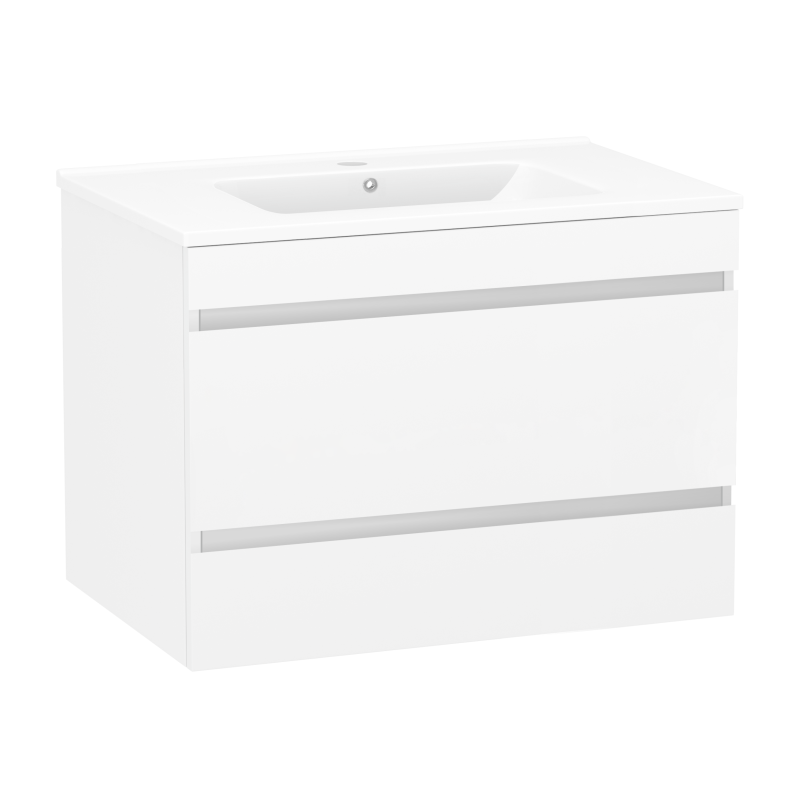 IMPRESE VACLAV комплект мебели 80см белый: тумба подвесная, 2 ящика + умывальник мебельный арт i11042D, (u08506403FJ)
