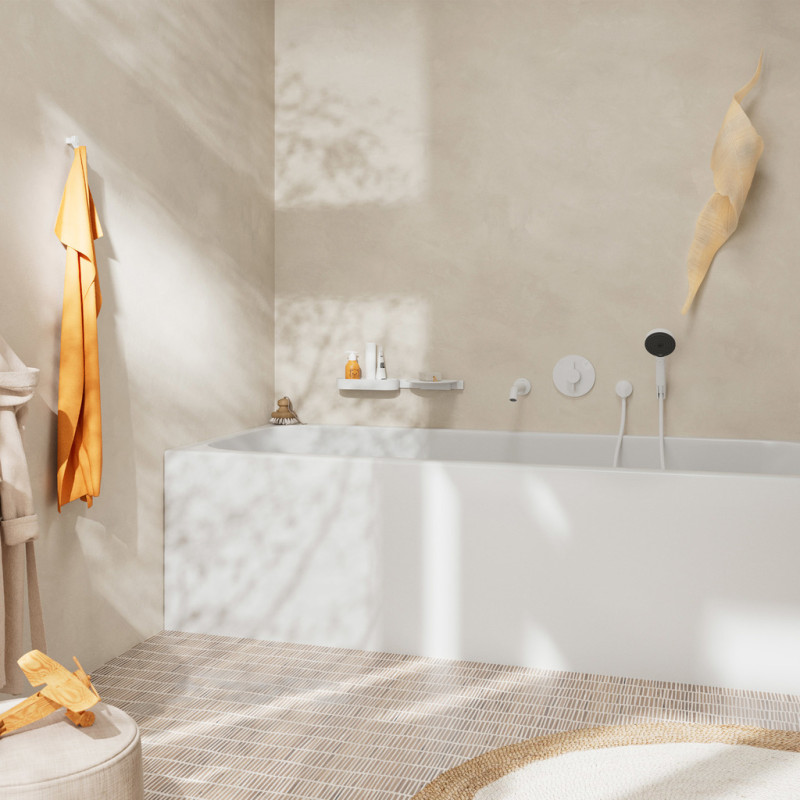 Hansgrohe DUO TURN S смеситель для 2 потребителей,ПМ, цвет белый матовый, (75418700)