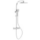 VOLLE SISTEMA D система душова (C, термостат для душа, душ 300*200 мм, лійка 3 режими, шланг 1500 мм PVC), cromo, (1599.090101)