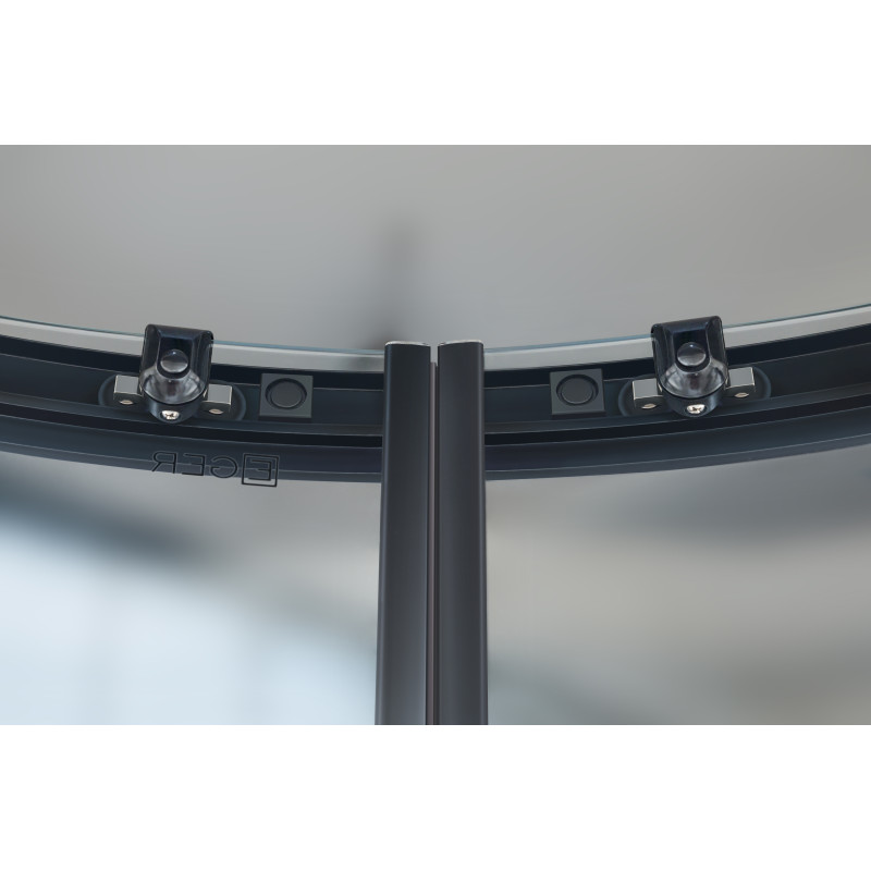 EGER TISZA BS душевая кабина 90*90*200см, с поддоном 15см (599-0909R), профиль черный, стекло "Spagetti", (599-021-BS)