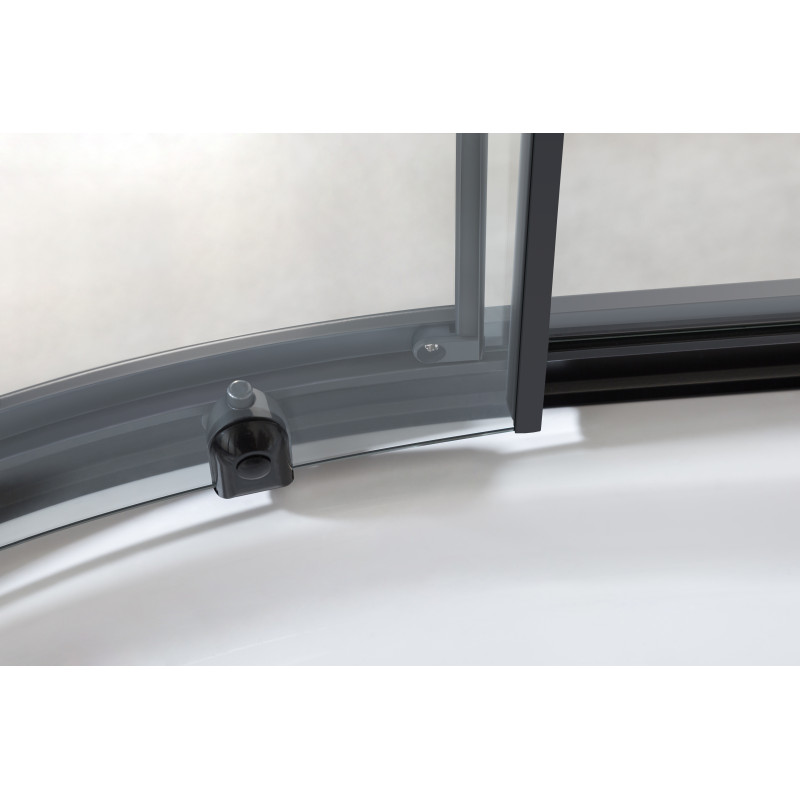 EGER TISZA BS душевая кабина 90*90*185см, профиль черный, стекло "Spagetti", (599-021-BS/1)