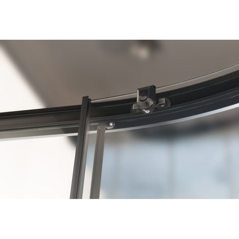 EGER TISZA BS душевая кабина 90*90*185см, профиль черный, стекло "Spagetti", (599-021-BS/1)