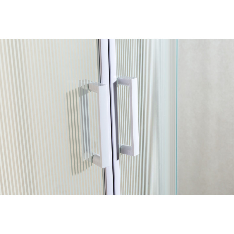 EGER TISZA WS душевая кабина 90*90*185см, профиль белый, стекло "Spagetti", (599-021-S/1)