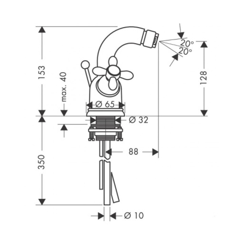 Axor Змішувач для біде Hansgrohe Carlton (17230000)