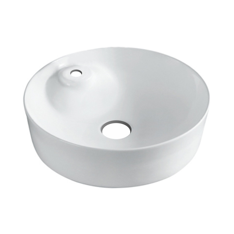 VOLLE ARTE умывальник 45*45*13см накладной с отверстием под смеситель, круглый, (1301.005445)