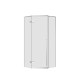 IMPRESE VACLAV душевая кабина пятиугольня 90*90*195см, распашная дверь, стекло прозрачное c Easy clean покрытием, без поддона, (s6408695)