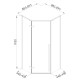 IMPRESE VACLAV душевая кабина пятиугольня 90*90*195см, распашная дверь, стекло прозрачное c Easy clean покрытием, без поддона, (s6408695)