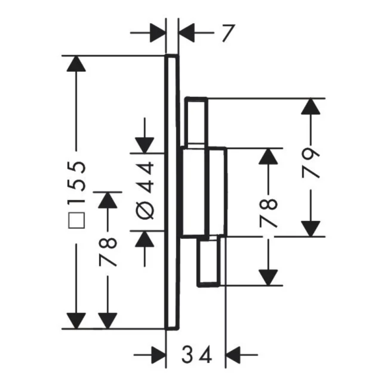 Hansgrohe DUO TURN E смеситель для 2 пользователей,СМ, цвет шлифованная бронза, (75417140)