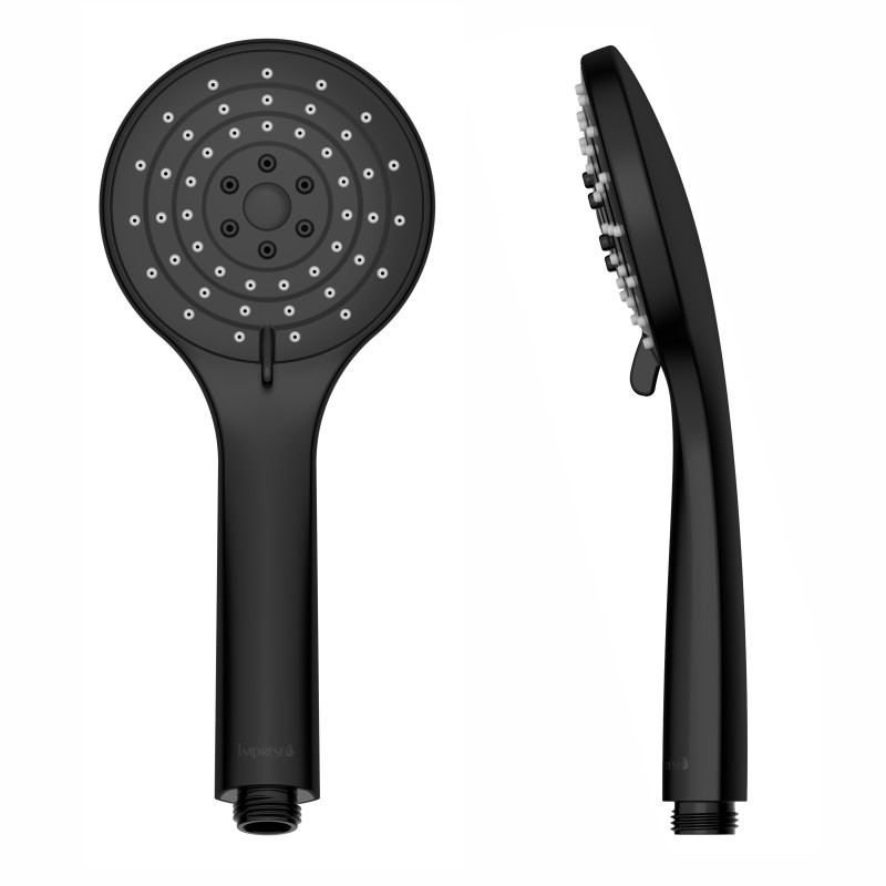 IMPRESE Душ ручний 100 мм, 3 режими, блістер, чорний матовий, (f03600110AB)