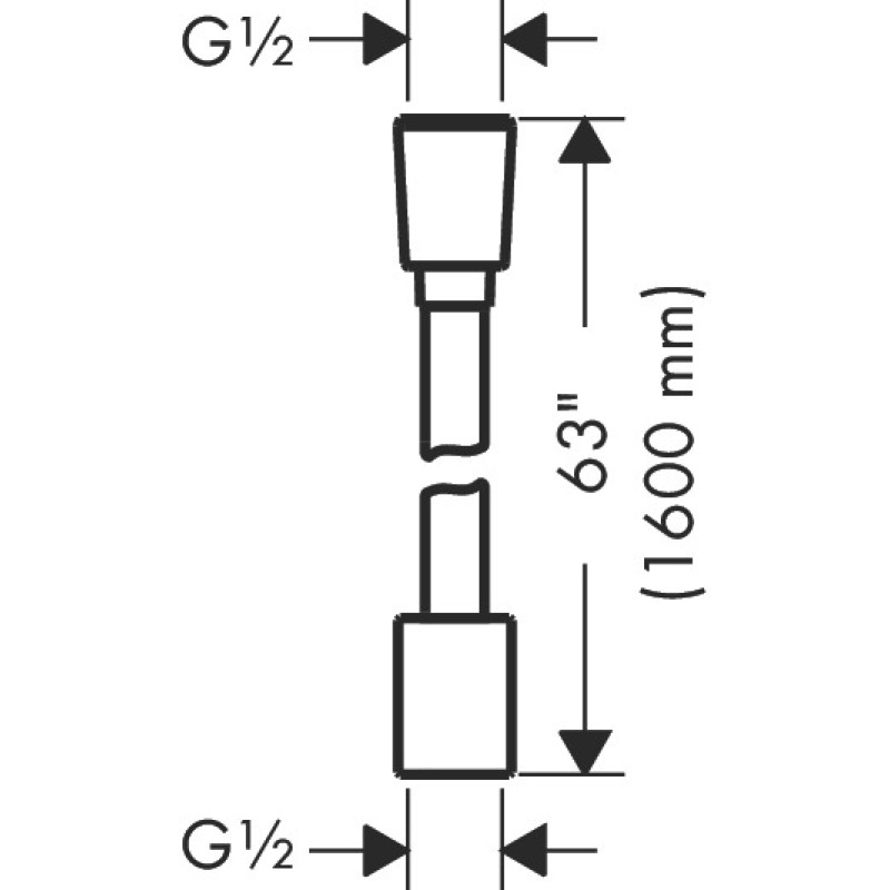 Hansgrohe DESIGNFLEXшланг для душа 1600 мм, цвет шлифованная бронза, (28260140)