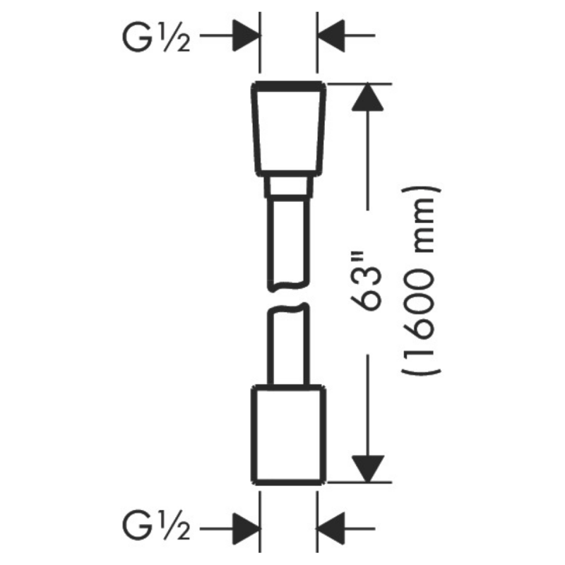 Hansgrohe DESIGNFLEXшланг для душа 1600 мм, цвет полированное золото, (28260990)
