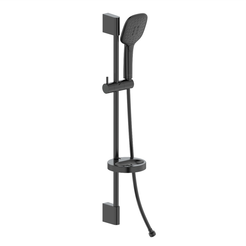 VOLLE CASCADA B55 гарнітур душовий, лійка 100*247мм, 3 режими, штанга 72 см, шланг PVC 150см, мильниця, de la noche, (1586.170604)