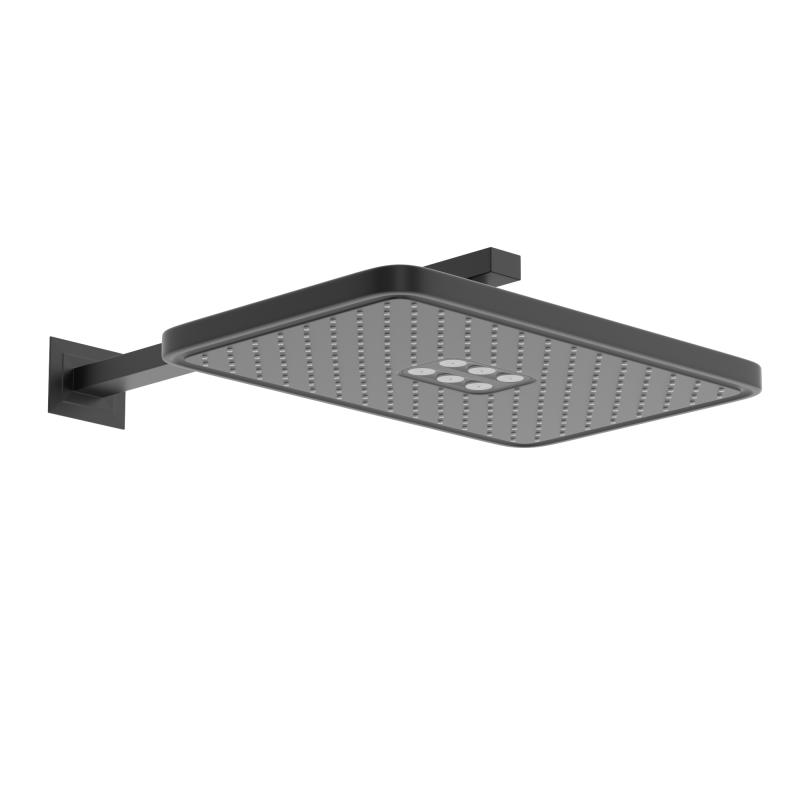 IMPRESE BILOVEC Click система душова прихованого монтажу (термостат 3 функції, душ 320*210 мм ABS, лійка 3 режими, вилив, шланг 1500 мм PVC), чорний матовий, (t04800910SBC)