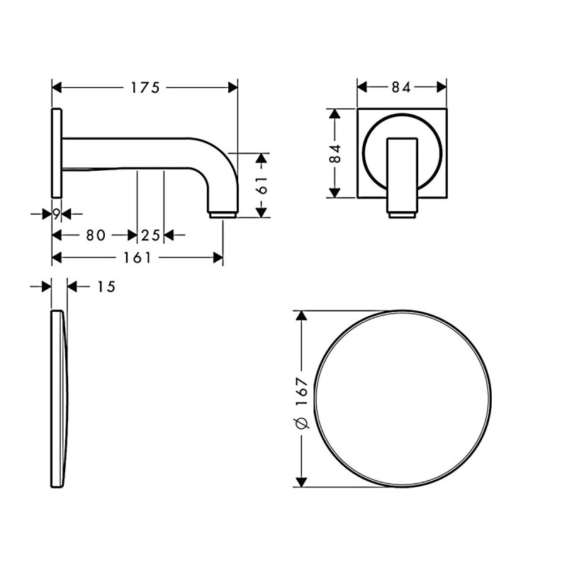 Axor Смеситель для раковины электронный Hansgrohe Citterio (39117000)