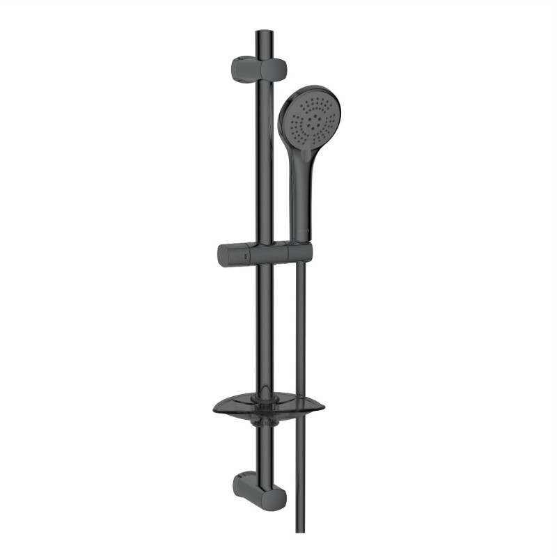 IMPRESE MODUS гарнітур душовий (лійка 3 режими, штанга 750 мм, мильниця, шланг 1500 мм PVC), чорний матовий, (f03808210SR)