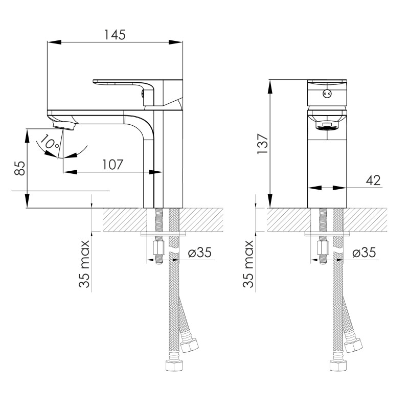 IMPRESE MELNIK смеситель для умывальника, хром, (f03511001AA)