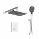 IMPRESE CENTRUM EQ система душова прихованого монтажу (термостат 2 функції, кнопки перемикання, душ 280*190 мм ABS, лійка 3 режими, шланг 1500 мм PVC), хром, (V-10300EQ)