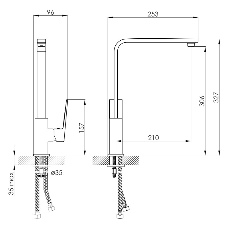 IMPRESE VIOLIK смеситель для кухни, хром, (f03410801AA)