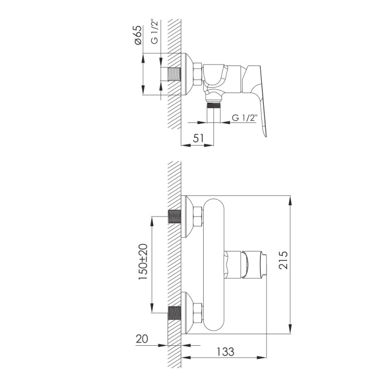 IMPRESE KUCERA смеситель для душа, черный матовый, (f03303410AA)