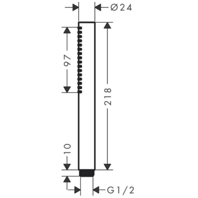 Hansgrohe PULSIFY Sручной душ 1 режим, Ecosmart,цвет черный матовый, (24125670)