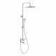 IMPRESE LORETA система душова (змішувач для ванни, душ 290*190 мм, лійка 117 мм 3 режими, шланг 1500 мм PVC), хром, (t03004301SQ)