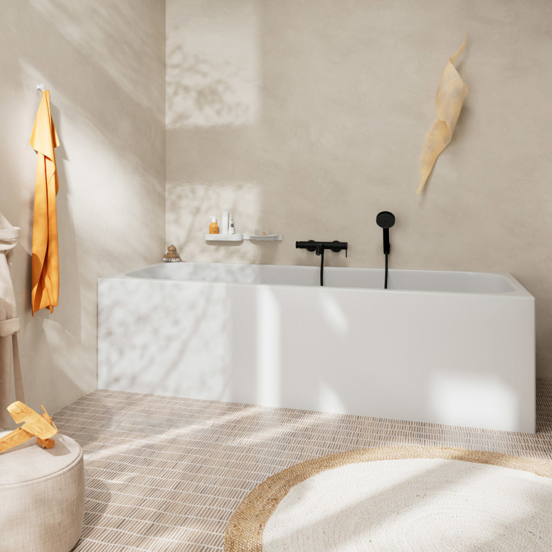 Hansgrohe TECTURIS Sсмеситель для ванны, однорычажный, цвет черный матовый, (73422670)