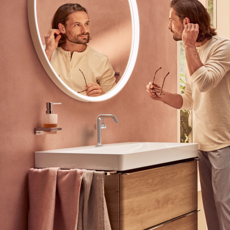 Hansgrohe TECTURIS S смеситель для умывальника 150, однорычажный,CoolStart,EcoSmart+ , push-open, цвет хром, (73340000)