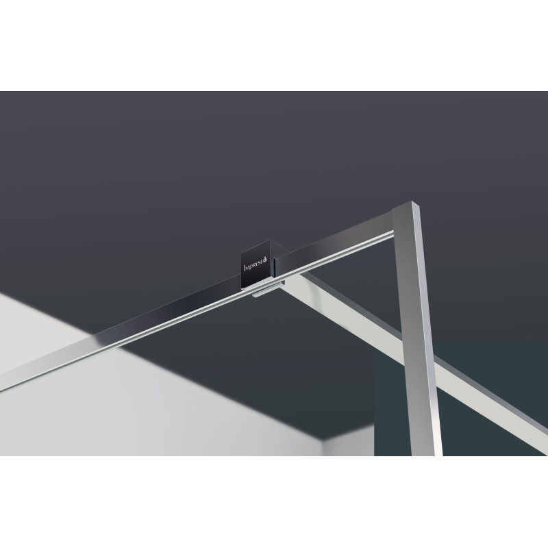 IMPRESE душевая стенка WALK-IN с профилем и держателем, 110*200см, хром, стекло прозрачное, (s09111001TR)