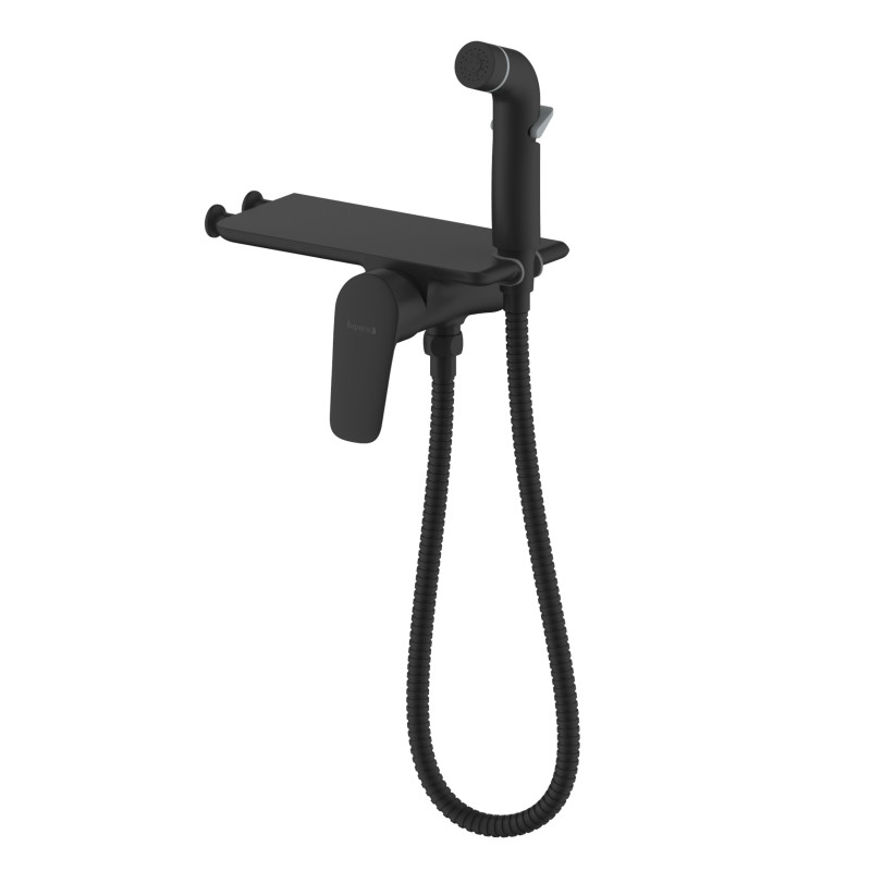 IMPRESE PERLA гарнітур гігієнічний прихованого монтажу, чорний матовий, (f03708010CA)