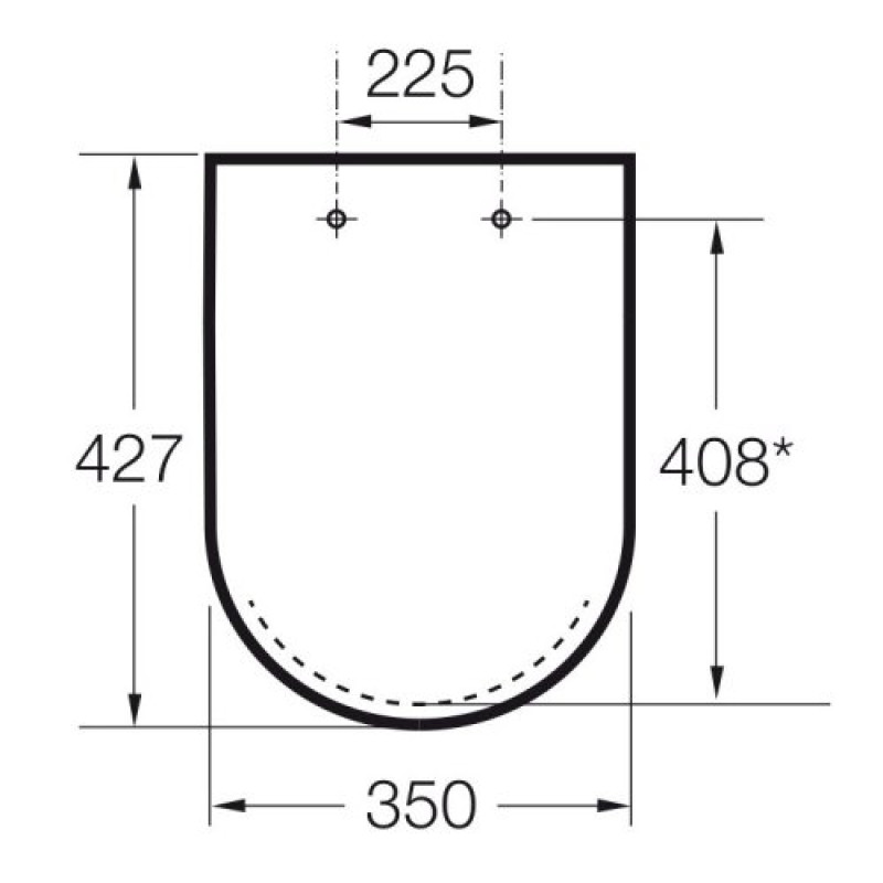 ROCA GAP Rimless сидіння для компакту, із системою плавного опускання, (A80173200B)