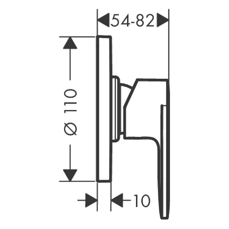 Hansgrohe VERNIS BLEND смеситель для душа СМ (комплект), цвет хром, (71663000)